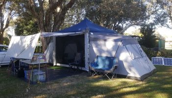 OZtrail Deluxe 3m Gazebo with 2 x Portico Tent